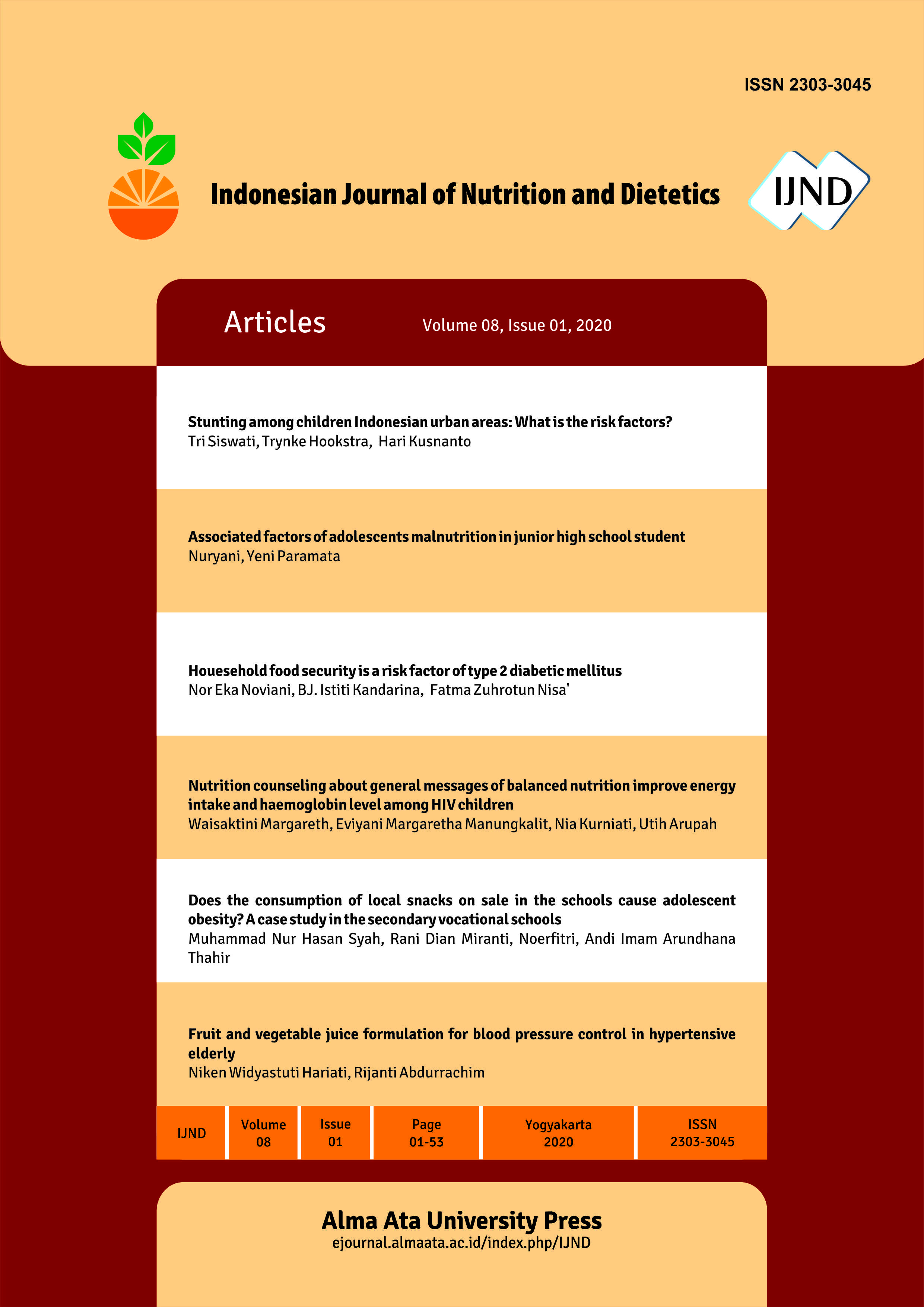 					View VOLUME 8 ISSUE 1, 2020
				